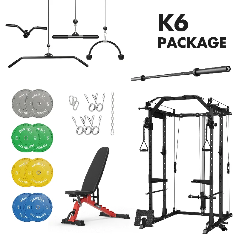 Multi-station home gym for muscle sculpting-Mikolo K6 Home Gym Package