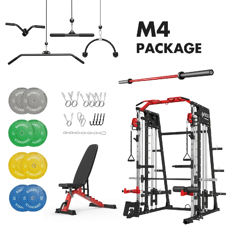 Multi-station home gym for home exercise routines-MIKOLO M4 Home Gym Package