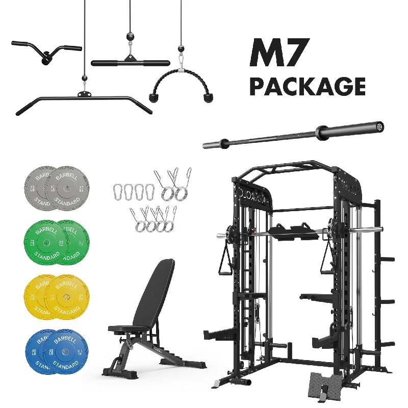 Multi-station home gym with adjustable pulleys-MIKOLO M7 Home Gym Package