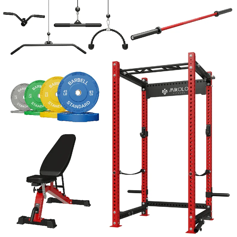 Multi-station home gym for small living spaces-MIKOLO P5 Home Gym Package