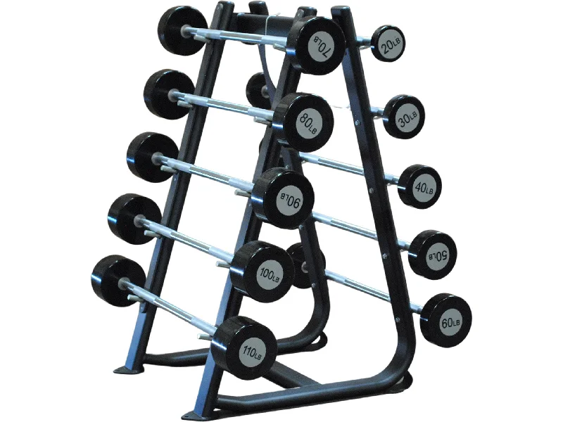 Barbell with tough finish-New Sportgear Urethane Barbell Set 20 110 lbs