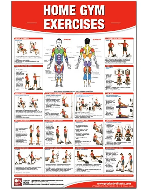 Multi-station home gym for limited areas-Home Gym Exercises Poster