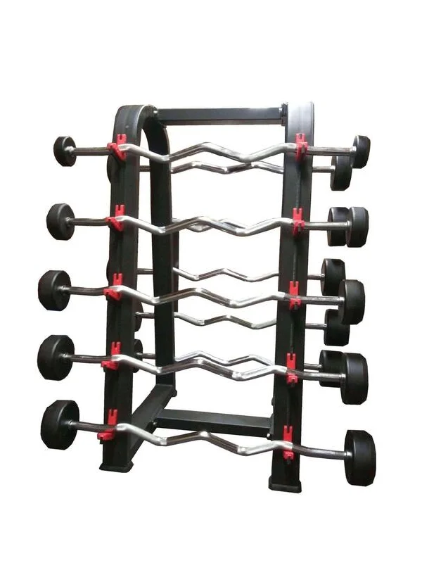 Barbell for lunges-PowerFit Set of Fixed Weight Barbells and A Frame Barbell Rack - BACK ORDER