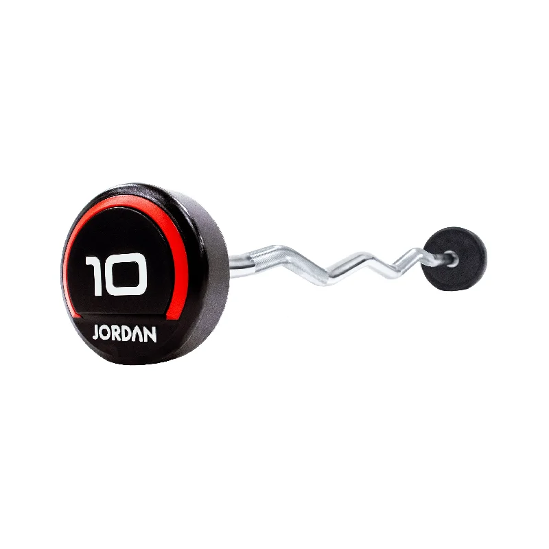 Barbell for power cleans-JORDAN Urethane Barbell - Curl Bar