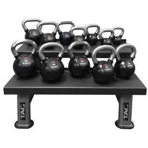 Kettlebell with wide handle-Tag 2 Tier Kettlebell Rack