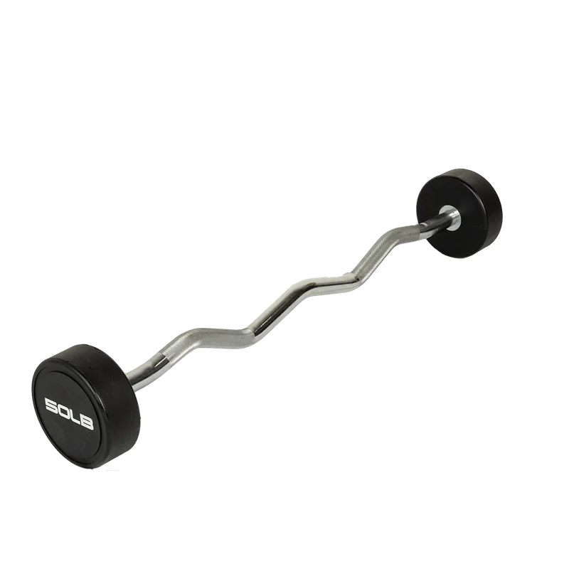 Barbell for chest power-SMW Urethane EZ Curl Fixed Barbell Set 20-110 (10 Bars)