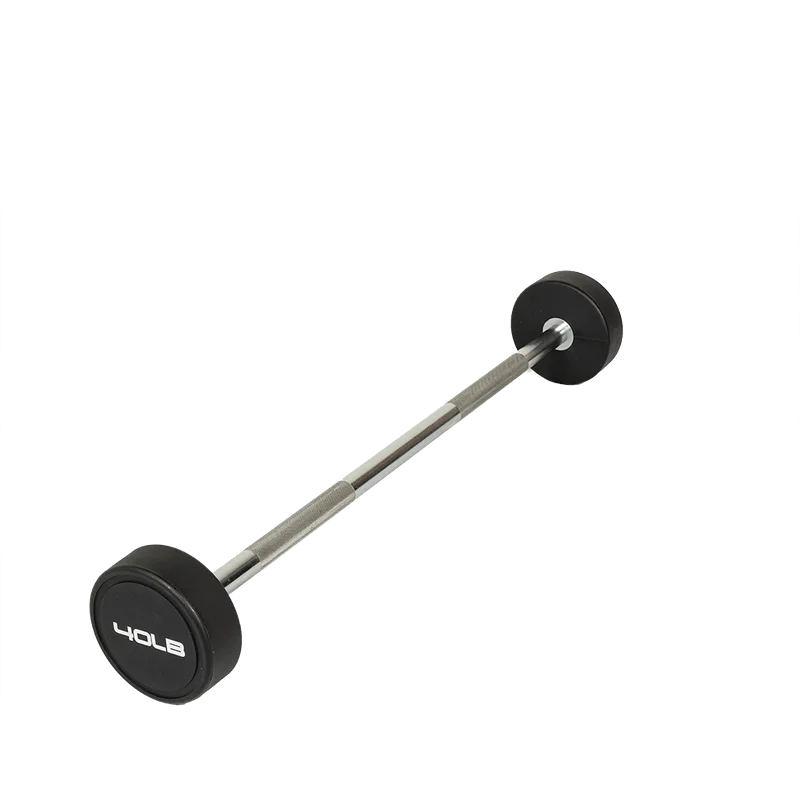 Barbell for gym starters strength-SMW Urethane Straight Fixed Barbell Set 20-110 (10 Bars)