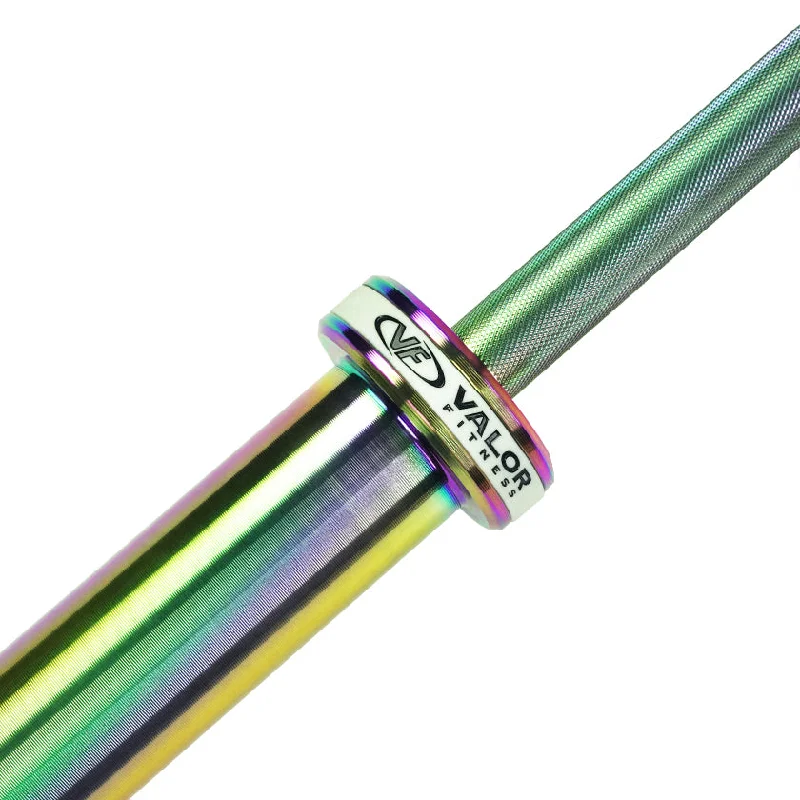 Barbell for daily power-Rainbow Coated Needle Bearing Barbell 80" 25mm