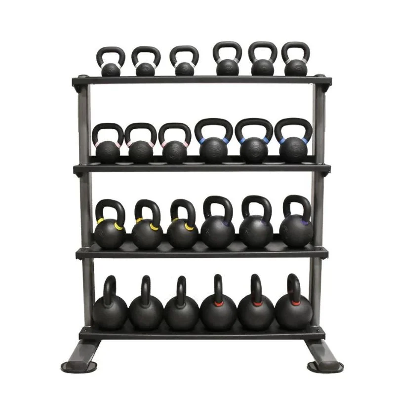 Kettlebell stylish weight hues-TKO Strength 4-Tier Horizontal Kettlebell Tray Rack