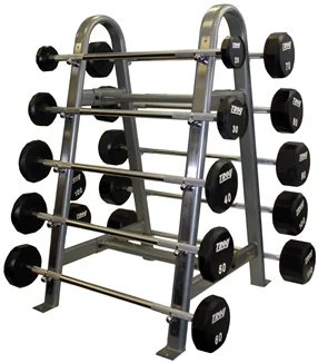 Barbell for gym endurance-TROY Urethane Straight Barbell Set with Rack COMMPAC-TSBU110