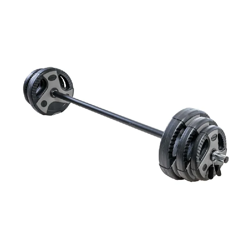 Barbell for budget strength-US Weight 43 LB Barbell Weight Set with 55" Adjustable Bar - Home Gym Strength Training Equipment