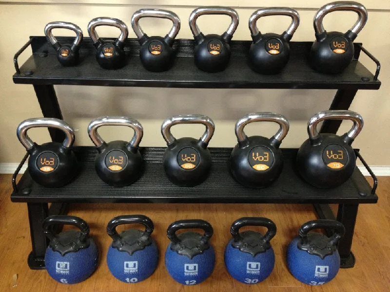 Kettlebell with smooth strength palette-Vo3 2 Tier Kettlebell Rack