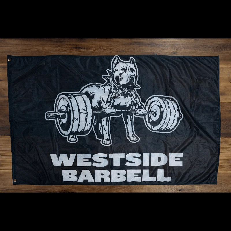 Barbell for weight reduction-Westside Barbell Flag - Black