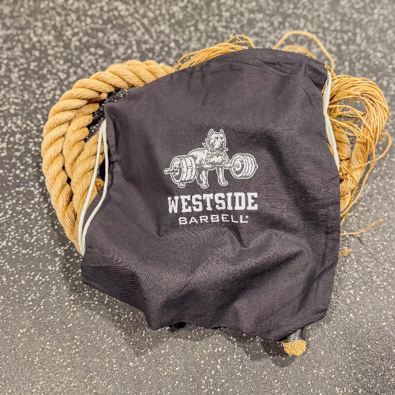 Barbell with shiny finish-Westside Barbell Large Cotton Tote Bag