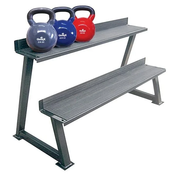 Kettlebell with tough weight palette-Xpeed Kettlebell Rack (2 Tier)