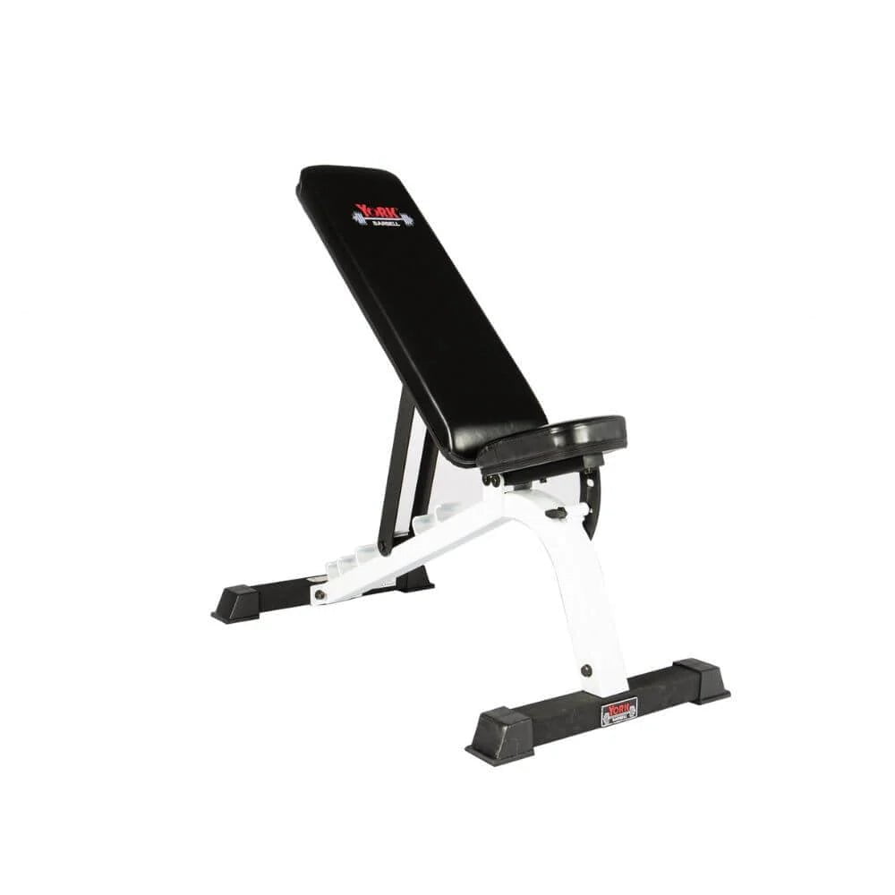 Barbell for heavy endurance-York Barbell FTS Flat-to-incline Adjustable Utility Bench 48003