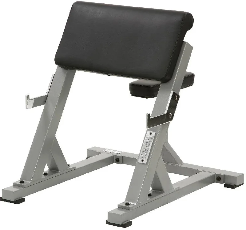 Barbell for compact power-York Barbell Preacher Curl Bench