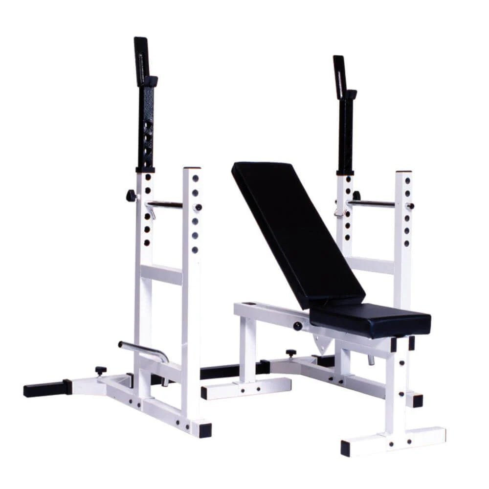 Barbell for weight endurance-York Barbell Pro Series 209 Squat Rack Bench Combo