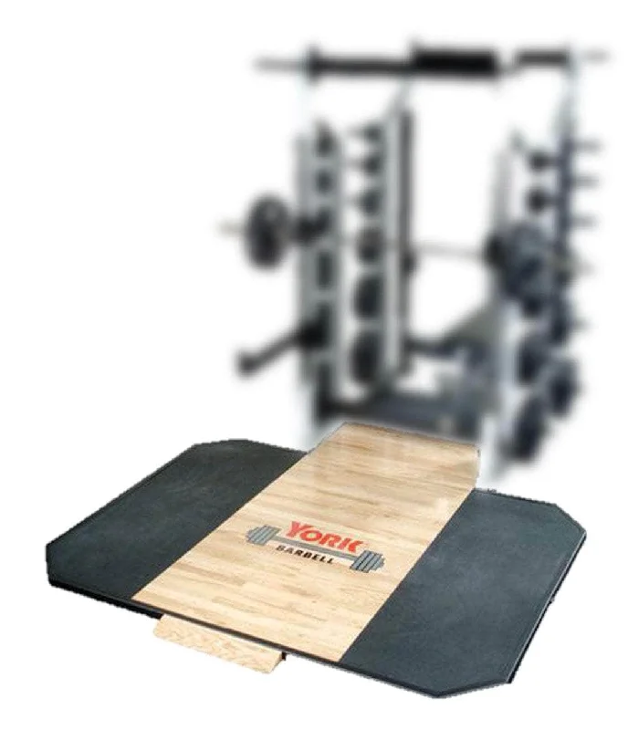 Barbell with strong finish-York Barbell Red Oak Platform For Use With Insets Only