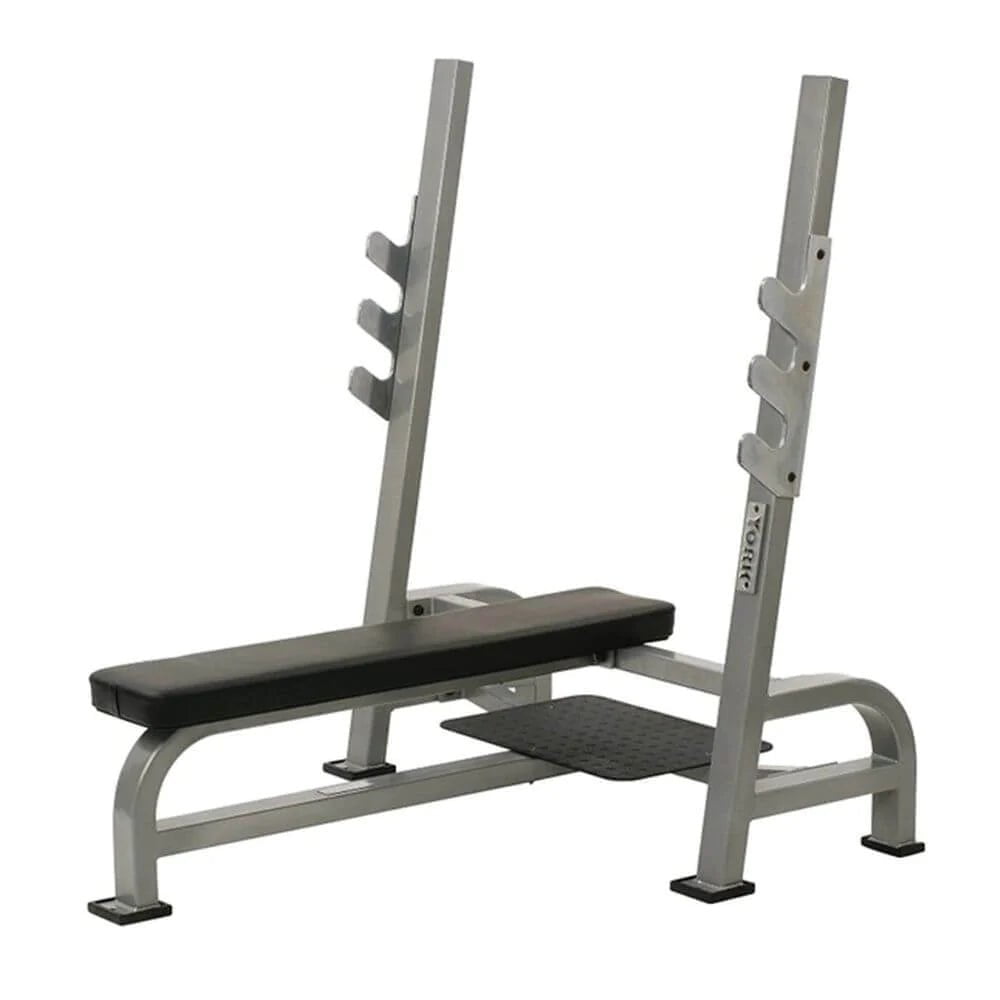 Barbell with sturdy construction-York Barbell STS Olympic Flat Bench