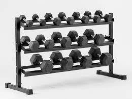 Barbell for endurance power-York Barbell Three Tier Dumbbell Rack 69127