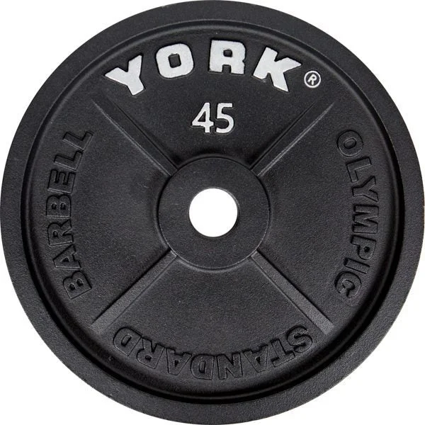 Barbell for advanced strength-YORK Cast Iron Olympic Weight Barbell Plates